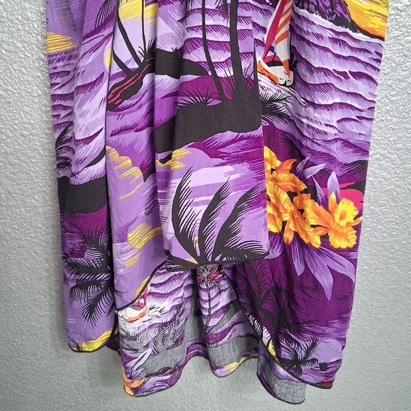 Hawaii Hangover Purple & Orange Print Dress   Size 8 - Picture 4 of 8
